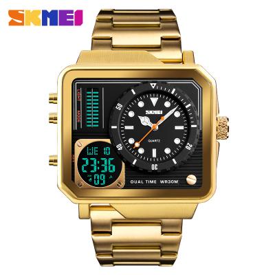 China Male Watch Dual Alarm SKMEI 1392 Mens Quarter Digital Movement Wristwatch Fashion Sports Hand Luminous Display for sale