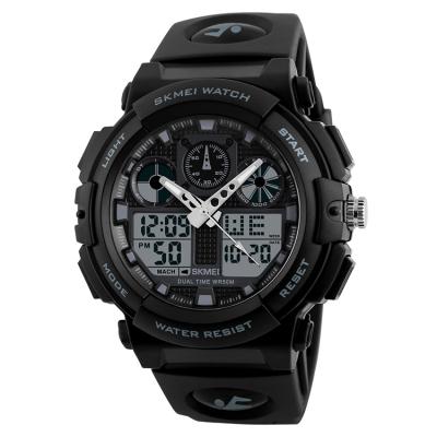 China SKMEI 1270 Analog-Digital Alarm Sports Watch Waterproof Alarm Watch Men Cheap Black Fashion for sale