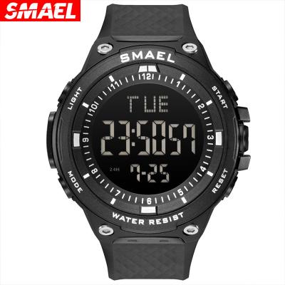 China Alarm Smael 1813 Sport LED Digital Man Wristwatch Silicone Strap Waterproof Luminous Electronic Watches China for sale