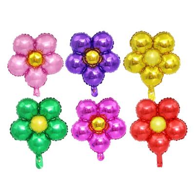 China 18inch Birthday Flower Balloon Five Petals Self Seal Flower Foil Balloons Wedding Favors and Gifts Birthday Party Decorations globos for sale