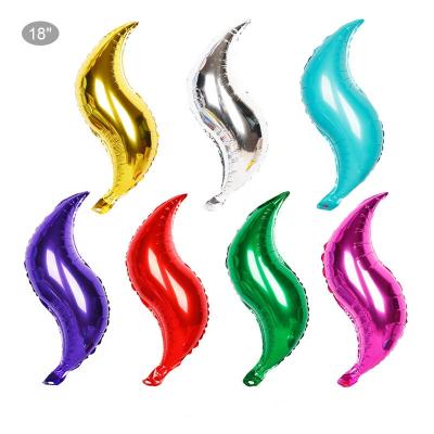 China Self-Sealing Party Supplies 18inch 24inch S Shape Foil Balloon Mermaid Tail Balloon S Balloon For Party Decoration for sale