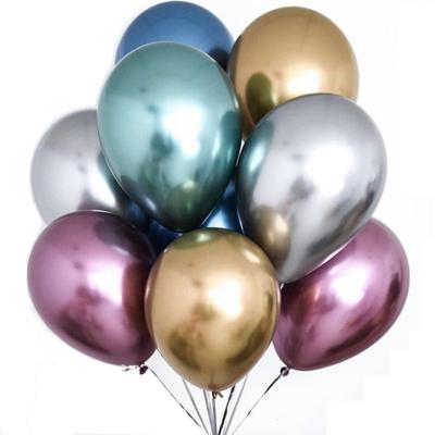 China Wholesale Glossy Pearl Metal 10inch Latex Material Balloons Eco-friendly Balloons Chrome Colors Thick Metallic Helium Air Balls Globos for sale