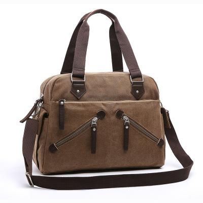 China New Fashion Casual Tote Crossbody Handbags Canvas Bag Men and Women Shoulder Bag with zippers for sale