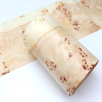 Cina Burl Mappa Veneer in legno massello da 0,50 mm per i mobili Superficie della chitarra acustica in vendita