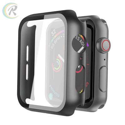 China 2020 sports bracelet latest products for apple watch series 4 5 case screen protector cover+ tempered glass for sale