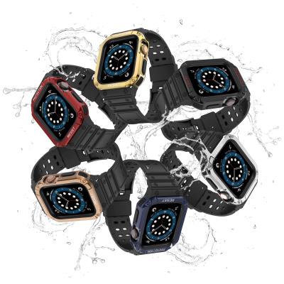 China Sports Strap 44mm 45mm 41mm Integrated Watch Band + Case For Apple Watch 38mm 42mm 40mm Strap For iWatch 7 Series 6 5 4 3 2 1 Strap for sale