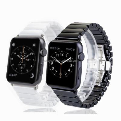 China New Ceramic Wristband Watch Band Strap Strap For Apple Watch 45/41/44/40/42/38 Mm Series 7 6 5 4 3 2 for sale