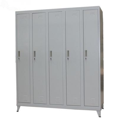 China Modern steel school dormitory locker room clothes wardrobe 5 door home almirah designs for sale