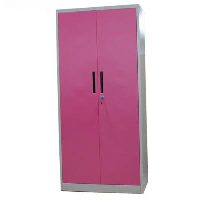 China Knock down double door godrej structure bedroom furniture storage wardrobe new design steel almirah for sale