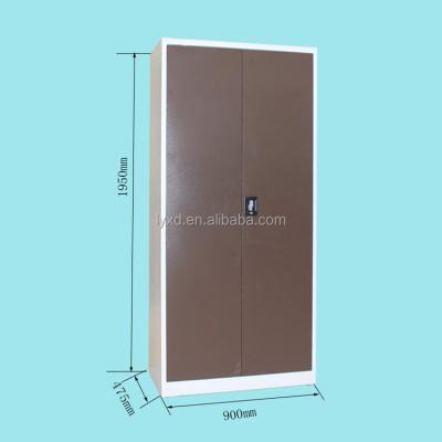 China Modern Bedroom Wardrobe Amories Locker 2 Different Color 0.8mm Durable Steel Door Almirah for sale