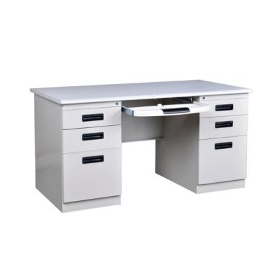 China Knock Down Structure Made In China Commercial Steel Furniture Metal Desk Computer Desk for sale