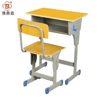 China School Sets Made In China Metal School Furniture Adjustable Single Height School Desk And Chair for sale