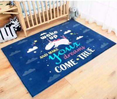 China Modern Design Anti-slip Customized Decorative Printed Nonwoven Rug for sale