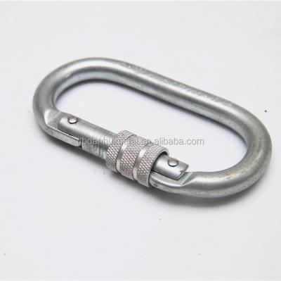 China High Quality Iron D-Ring Main Chain Staple Hook Buckle Movable Outdoor Camping Hiking Hiking Tools for sale