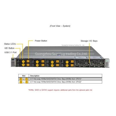 China Supermicro Sys-121h-Tnr 1u Rack Server Intel 5418y Custom CPU Server Sys-121h-Tnr for sale