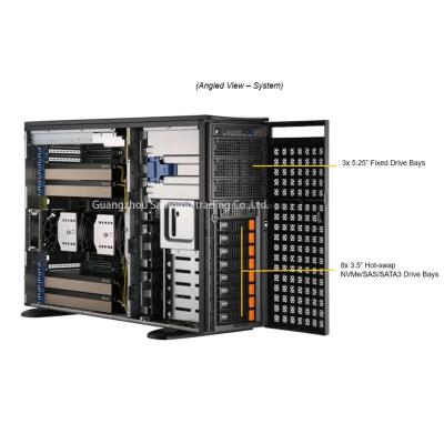 China Supermicro Sys-741ge-Tnrt 7u /Xeon 6434 CPU/256g RAM/2X10GB/Dpu/GPU Network Card Supermicro SYS-741GE-TNRT Workstation for sale