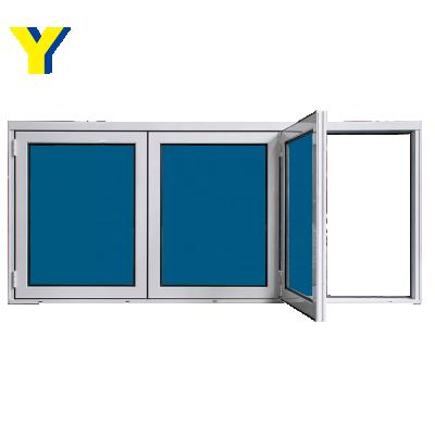 China Screen gold supplier folding aluminum bifold windows in china double gloss window accordion bifold windows for sale