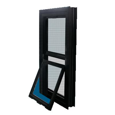 China Modern Customized Powder Coated Thermal Break Aluminum Windows Double Hung Window With Mosquito Net for sale