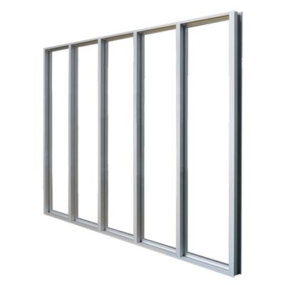 China New Glazing Double Glazed Fixed Windows Soundproof Water Proof Magnetic Screen Aluminum Frame Design for sale