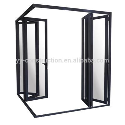 China Folding 48 inch exterior doors/lowes sliding glass patio doors/toilet aluminum folding door for sale