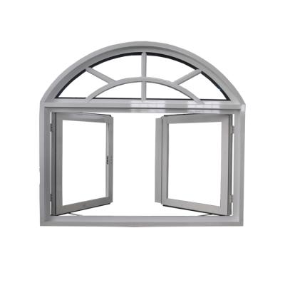 China French design waterproof exterior aluminum glass doors with double tempered glass with arch top for sale