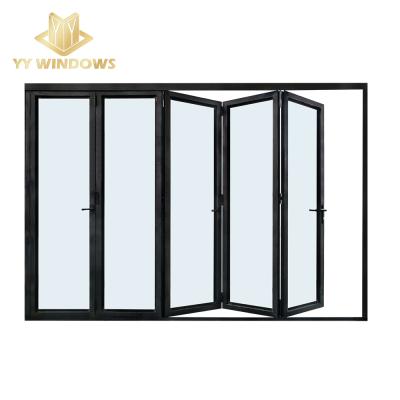 China Heat Insulation American And Australia Standard Aluminum Exterior Doors Accordion Commercial Folding Doors for sale