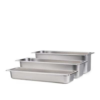 China Food container hotel food pans, American 2/4 Gastronorm stainless steel pans for canteens, restaurants, shops, cafeterias, snack bars etc. for sale