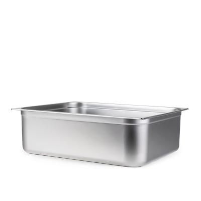 China Gastronorm food container pans, European 2/1 stainless steel hotel food pans for canteens, restaurants, cafeterias etc. for sale