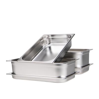 China Gastronorm food container pans, European 1/1 stainless steel hotel food pans for canteens, restaurants, cafeterias etc. for sale