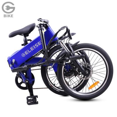 China Factory Hot Sale Electric Bicycle GELEISEN City 20 Inch S10 Folding Electric Bike 350W 36V 10.5Ah Battery E-Bike With 5 Pedal Assist Level Sensor for sale