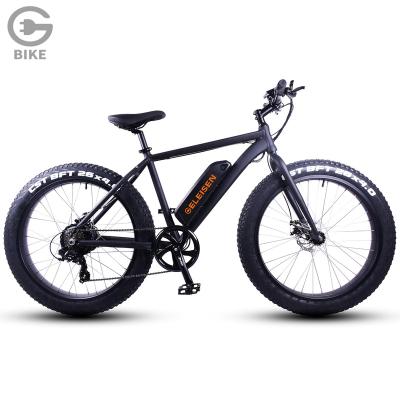 China Black 500W Electric Fat Bike GELEISEN S15 Tire 26 Inch Mountain Bike 36V 13Ah Lithium Battery Electric Bicycle for sale