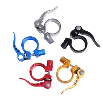 China Custom Wholesale Product 28.6/31.8mm/34.9mm Aluminum Alloy Hollow Release Tube Clip Bike Seat Post Clamp for Mountain Bikes and Road Bikes GELEISEN for sale