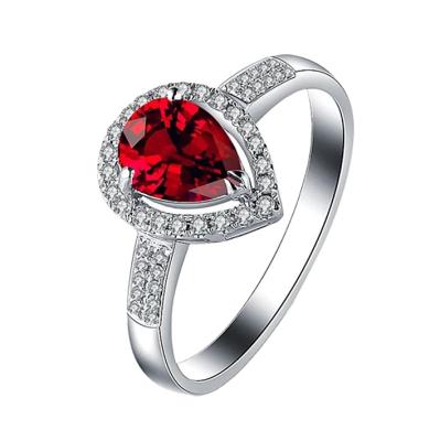 China Hot Selling High Quality Rudy Wedding Rings With High Quality Rudy Stones for sale