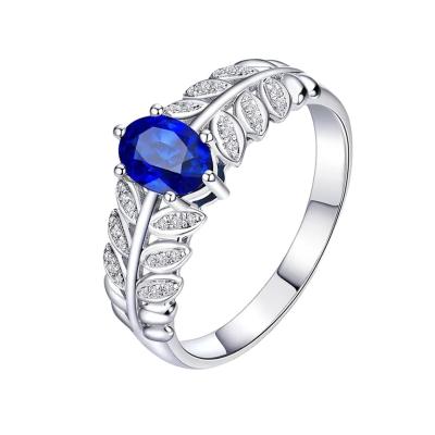 China High Quality Women Sapphire Rings Girls Sapphire Ring Silver Sapphire Ring For High Quality for sale