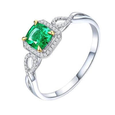 China 2021 Newest High Quality Women's Emerald Ring Luxury Design Emerald Rings Party for sale