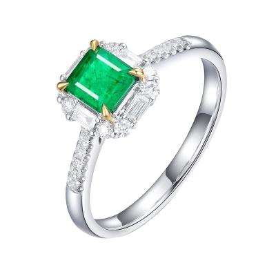 China High Quality Emerald Ring Women Engagement Rings Hot Selling Female Party Emerald Ring for sale