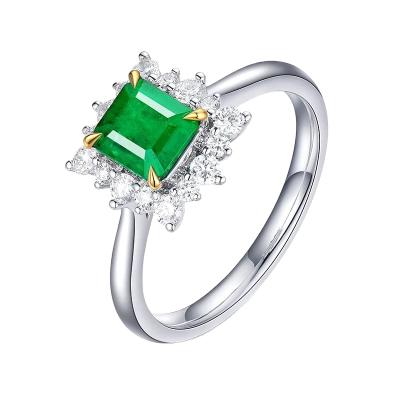 China Hot Sale Ring Women Jewelry Emeralds Stack High Quality Wedding Emerald Ring for sale