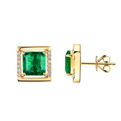 China Wholesale Simple Style Emerald Earring For Women High Quality Factory Exquisite Earring for sale