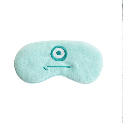 China Promotion New Style Cartoon Eye Mask Plush Children Sleep Shade Green Eye Mask For Gift for sale