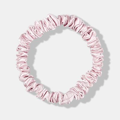 China INS Fashion Nourishing Solid Color 22mm Ply 100% Silk Hair Ring For Daily Small Hair Care Girls Hair Rope 1cm for sale