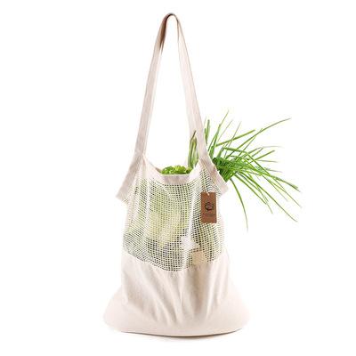 China Mesh Cotton Tote Bag Durable Net Shopping Mesh Bag Eco-Friendly Women Market Mesh Grocery Bag Reusable for sale