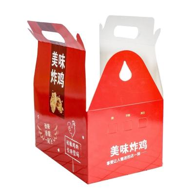 China Custom Paper Quick Roast Disposable Fried Chicken Take Out Food Grade Food Packaging Boxes for sale