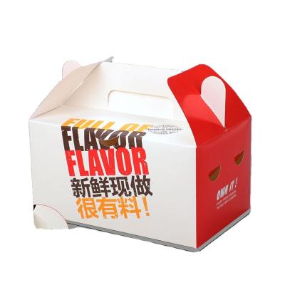 China High Quality Custom Made Disposable Wrinkled Take Away Food Fried Chicken Packaging Paper Box for sale