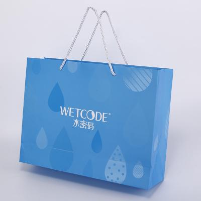 China food & Beverage Packaging Custom Printed Cosmetic Packaging Bag Cardboard Bag Luxury Rigid Paper Packaging Bag Wholesale For Clothes for sale