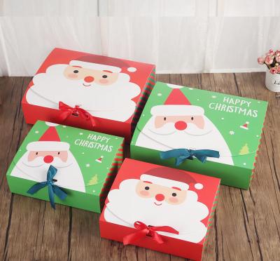 China Disposable Custom Luxury Paper Case Santa Claus Christmas Gift Boxes Christmas Eve Gift Boxes Xmas Candy Gift Cardboard Packing Box for sale