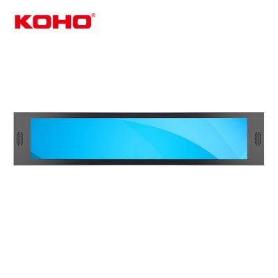 China map etc. MSN/Skype/Facebook/Twitter/Youtube/E-mail/google Custom Size 28 Inch Bar Stretched LCD Display Screen Signage Stretch Video Strip Display lcd bar shelf for sale