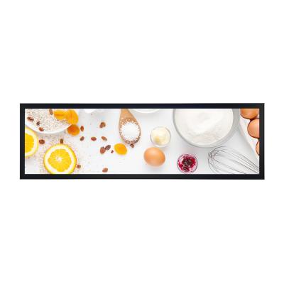 China Indoor LCD Panel 28.5 Inch Supermarket Continental Margin Strip Bar LCD Display for sale