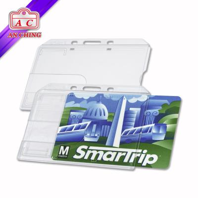 China Durable For Use Horizontal Frosted Customized Printing Badge Holder for sale