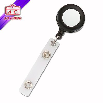 China Slide Color 32mm Clip Assorted Series Edged Metal ID Badge Reels With PVC Reinforced Strap for sale