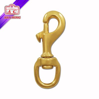 China Retail Industry 80mm Metal Solid Brass Snap Hook Solid Brass Hook for sale